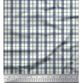 thumbnail image 3 of Soimoi Green Rayon Fabric Window Pane Check Fabric Prints By Yard 42 Inch Wide, 3 of 3