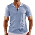 thumbnail image 1 of Shorts for Men, Men's Short Shorts, Men Button Up Spring Fall Short Sleeved V-Neck Knitted Breathable Elastic Hollow Top, 1 of 4