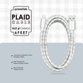thumbnail image 4 of Liquipel Powertek Pastel Plaid USB-A to Lightning - White, 4 of 7