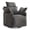 Manual-Dark Grey, variant on HASLE Manual Recliner Chair, 360° Swivel Nursery Rocking Chair with Side Pocket, 30° Rocking Glider with 2 Pillows, Curved Barrel Living Room Chair for Adults and Small Spaces, Light Grey