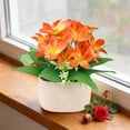thumbnail image 4 of Artificial Flower Decorationfake Flower Bouquet With Vase Lowmaintenance Desktop Ornament For Bedroombathroomwedding And Party Decoration, 4 of 5