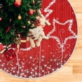 thumbnail image 5 of FMSHPON Red Christmas Snowflake Sparkle Xmas Christmas Tree Skirt Stand Mat for Holiday Party Decoration Indoor Outdoor 36 inches, 5 of 6