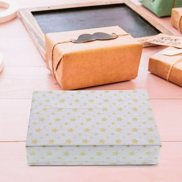 BRIGHTFUFU 100Pcs Tissue Paper for Wrapping Presents with Fashionable Star Print and Lightweight Material
