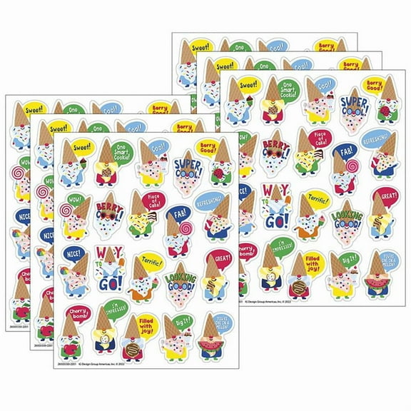 EUREKA (6 PK) DESSERT GNOMES CANDY STICKER