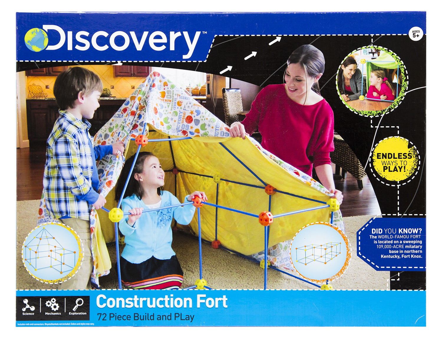 Discovery Kids Construction Fort Build And Play Set Walmart Com Walmart Com