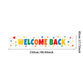 thumbnail image 3 of Welcome Back Banner Colorful Confetti Balloons Decorative Background Party Supplies Event Backdrop Celebration Welcome Banner Photography Props, 3 of 4