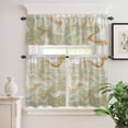 thumbnail image 6 of Marble Curtain Valances Set Abstract Fluid Art Green Brown Marble Texture Modern Kitchen Curtains 36&nbsp;inch Length Rod Pocket Valance and Tiers 3 Piece Set Small Bedroom Bathroom Laundry Decor, 6 of 9