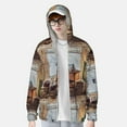 thumbnail image 4 of Kll Oil Lamp Coffee Beans Print Men'S Women’s Upf 50+ Sun Protection Outdoor Hoodie Jacket Long Sleeve Fishing Hiking Performance Shirt- Large, 4 of 8