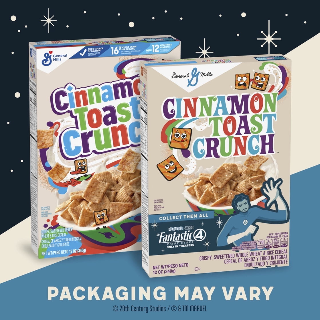 Cinnamon Toast Crunch Breakfast Cereal, Crispy Cinnamon Cereal, Family Size, 18.8 oz(pack of 4)