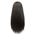 thumbnail image 1 of Perruque Longue Droite Air Bangs Couvre-Chef Perruque Noire Simulation Cheveux Humains Naturels et Réalistes 75cm/29,5 Po, 1 of 8