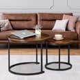 thumbnail image 5 of LINJH 2 Piece Nesting Coffee Tables Nesting Tables with Solid Metal Frame Stackable, 5 of 24