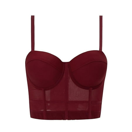 Women s corset bra top push up lingerie