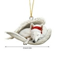 thumbnail image 3 of EWASWON Christmas Angel Dog Ornament, 8cm Small Acrylic Hanging Decor, New Design Christmas Tree Decoration for Holiday Parties, 3 of 5