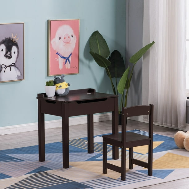 Study Desk and Chair Set for Kids, SYNGAR 2in1 Multifunctional Table
