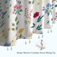 thumbnail image 6 of Pioneer Flower Floral Print Pattern Shower Curtain 84"x72" ,Bathroom Decorative Shower Curtains Set with 12 Hooks,Modern Waterproof Washable Shower Curtain, 6 of 6