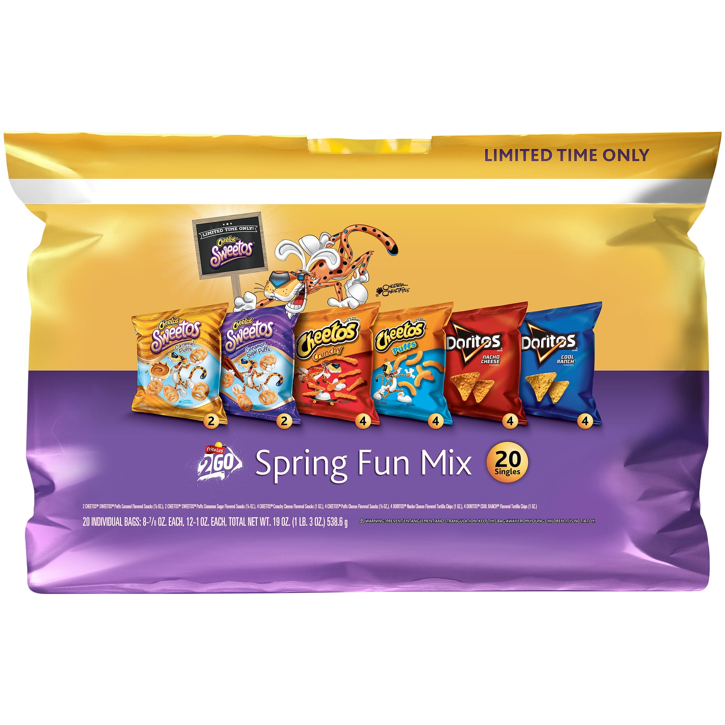 Frito Lay 2go Spring Fun Mix Potato Chip Variety Pack 20 Ct Bag Frito Lay 2go Spring Fun Mix Potato Chip Variety Pack 20 Ct Bag