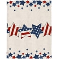 thumbnail image 5 of Independence Day Blanket, Super Soft Fleece Throw Blanket Burlap American Flag Blue and Red Stars Blankets Cozy Warm Fluffy Flannel Blanket Winter Decor Throws for Couch Bed Sofa, 30x40 inches, 5 of 6