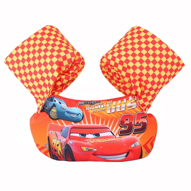 Chaleco de natación para niños (Yellow Car), flotadores con alas en los brazos, adecuados para niños de 10 a 25 kg de peso.