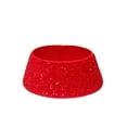 thumbnail image 3 of Christmas Tree Surround Base Sequins Christmas Tree Skirt Fabric Collapsible Collar 9 Patterns for Christmas Tree Decor, 3 of 11