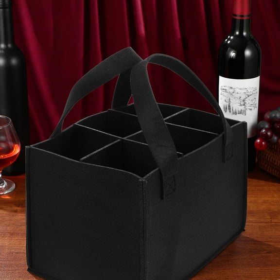 OFFIGAM Bottle Carrier Wine Bottle Carrying Bag Felt 1Pack