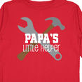 thumbnail image 4 of Inktastic Papa Little Helper Boys Long Sleeve Toddler T-Shirt, 4 of 5