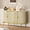 Oak, variant on Panapinka 59" Fluted Sideboard Buffet Cabinet with Faux Marble Top, 2 Sliding Doors & 6 Drawers, Modern Farmhouse Credenza, TV Media Console, Coffee Bar for Living Room, Dining Room, Kitchen