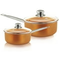 Simple & Co 20pc Copper Infused Ceramic Pots & Pans Nonstick Induction