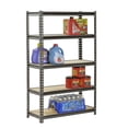 thumbnail image 2 of 13029412 5 Tier Heavy Duty Storage Shelf Garage Shelving Unit Bookcase 2 Colors Black 150x75x30black Includes Hardware, 2 of 5
