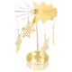 thumbnail image 3 of Candelabro de hierro fundido con forma de carrusel giratorio, portavelas con diseño de copos de nieve, centro de mesa para bodas, velas giratorias románticas, 3 of 5