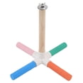 thumbnail image 1 of Parrot Cross Stand Stick Colorful Safe Healthy Matte Bird Cage Perch Stick with Nuts and Bolts for Birds Parrots, 1 of 8