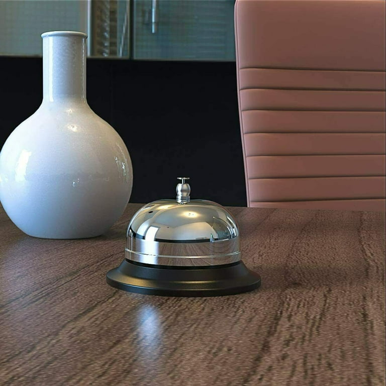 1 PK Call Bell All Metal Construction Desk Bell Counter bell Service for Hotel Bank