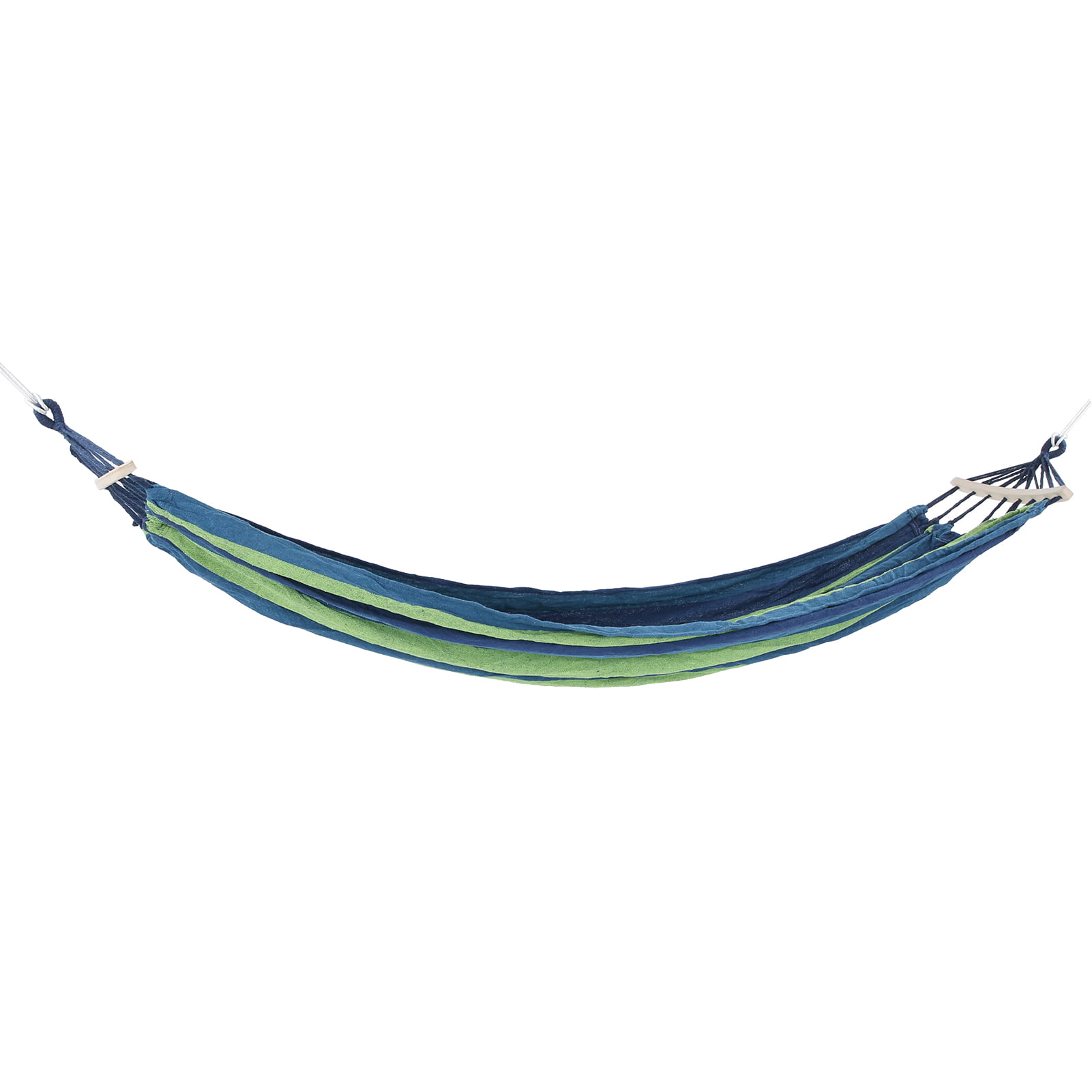 Guidesman™ Nylon Double Hammock green and blue with carabiners holds 2 people 