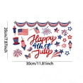 thumbnail image 3 of Happy 4th Of July Window Clings, Patriotic Pyrotechnics & USA Flag, Reusable Removable 4th July Decals, Patriotic Decor for Independence Day, Memorial Day & Home Glass, 3 of 6