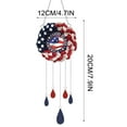 thumbnail image 3 of RnemiTe-amo Independence Day Wreath Wind Chimes Decoration, American Flag Wind Chime Patriotic Wind Chime Wreath Memorial Wind Chimes Hanging Ornament for 4th of July Garden Lawn Yard Decorations, 3 of 9