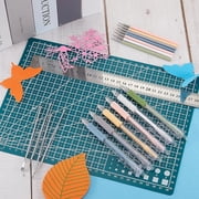 Craft Tools Kit, All-in-One Retractable Crafting, Scrapbook Tools with Cutting Mat, Weeding Tools