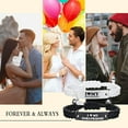 thumbnail image 3 of VNOX Heart Matching Couples Bracelets - Adjustable Braided I Love My Boyfriend Girlfriend Bracelets, Lovers His Hers Relationship Promise Bracelet Jewelry Anniversary Christmas Birthday Gifts, 3 of 5