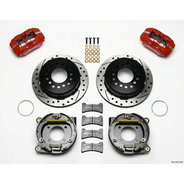 Wilwood Forged Dynalite P/S Park Brake Kit Drilled Red BOP Axle 2.75in Bearing 2.75 Offset main image 0