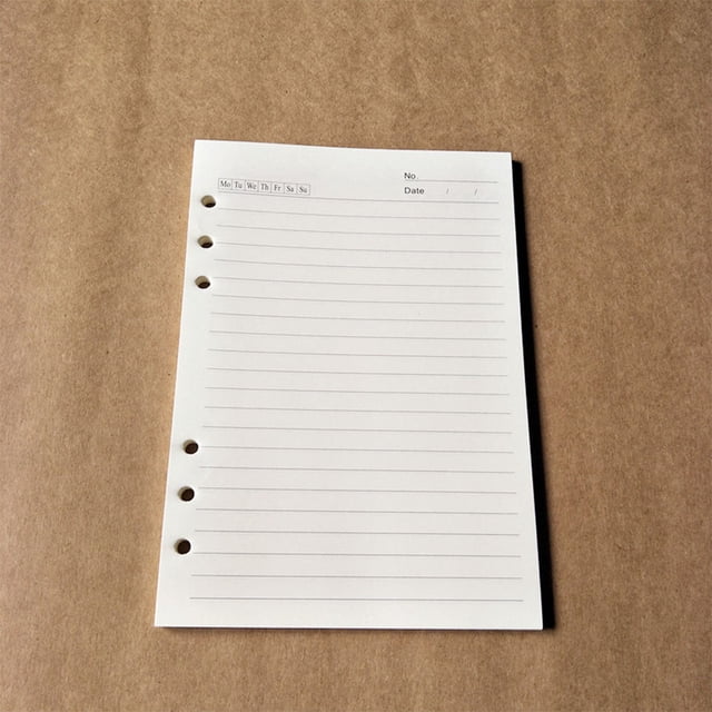 DEEPCRAFF Loose Leaf Paper for Notebook Beige 80 Sheets Smooth Writing for Daily Use