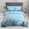 thumbnail image 1 of Juego de cama de algodón egipcio floral azul, 1 of 10