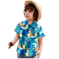 thumbnail image 3 of Ymyiu Toddler Boy Button Down Shirt Baby Boys Summer Short Sleeve Shirt - Dot Button Up with Pocket 2T 3T(Light Blue, 2-3 Years), 3 of 7