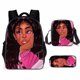 thumbnail image 1 of Mochila De Tela Para Mujer, Bandolera Estampada Informal De Gran Capacidad, Estuche De Lápices Con Cremallera A La Moda Para Adolescentes Y Adultos, Senderismo Y Acampada Monstrate AP008104-02, 1 of 6