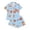 R131-Blue, variant on RMGVDSD Women's Pajama Sets Short Sleeve Top and Short Sleeve Shorts Halloween Pajamas Fashion Sleepwear Casual Loungewear Set
