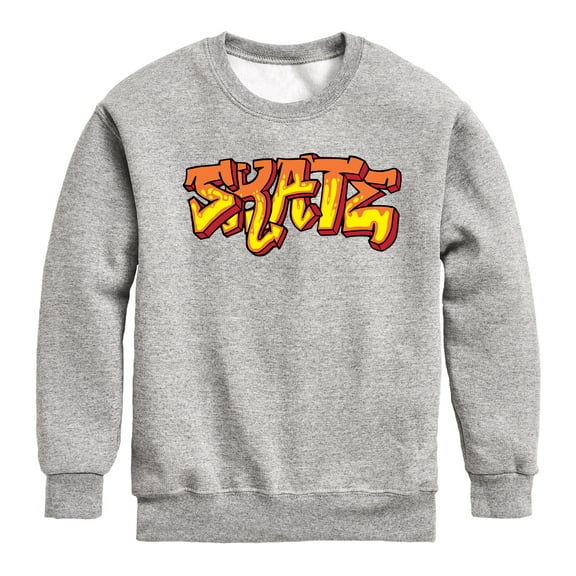 Instant Message - Skateboarding - Skate Graffiti - Toddler & Youth Crewneck Fleece Sweatshirt