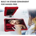 thumbnail image 5 of Doemoil For Walmart Onn 10.1 Tablet Case 2022 For Walmart Onn 10.1 Gen 3 Model 100071485 Tab Case Shockproof Kids Friendly Armor Case Kickstand Shoulder Hand Strap Protective Shell - Red+Black, 5 of 6