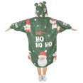 thumbnail image 2 of FORMRS Wearable Blanket Hoodie with Sleeves for Kids Cozy Flannel Sweatshirt, Christmas Santa, 2 of 7