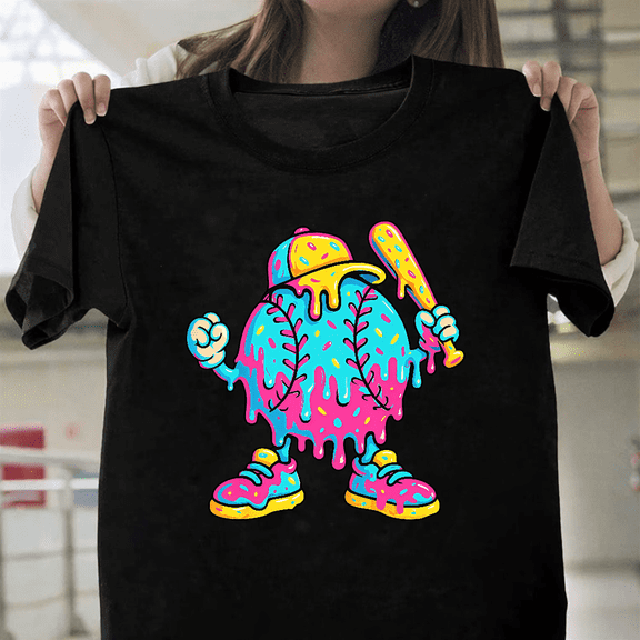 Baseball Boy Drip 101 Lifestyle Retro Youth Adult Sport Art Unisex T-Shirt, for men & women, up to size 5XL.