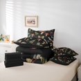thumbnail image 6 of Homewish Boho Plant Mushrooms 7-Piece Twin Bedding,Floral Butterflies Dragonflies Bedding Comforter Set,Black Reversible, 6 of 8