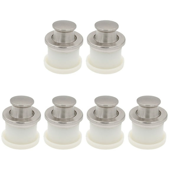 ifundom Zinc Alloy White Furniture Handles 6 Pieces 1.3 x 1.2 Inch Cabinet Drawer Pulls Hardware
