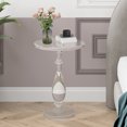 thumbnail image 5 of MUZZ Indoor Modern High Temperature Resistance Acrylic Circle Round End Table, Clear, 5 of 7