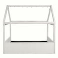 thumbnail image 4 of Euroco Upholstered Full Size Platform Bed, House Canopy Bed with LED Light Strip, Beige, 4 of 14